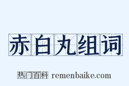 赤白丸组词是什么意思的图片